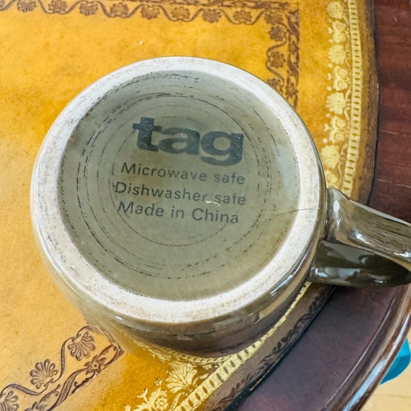 Tag Terra Olive Green Soho Reactive Glazed 16 oz Mug Coffee Cup - Picture 5 of 5